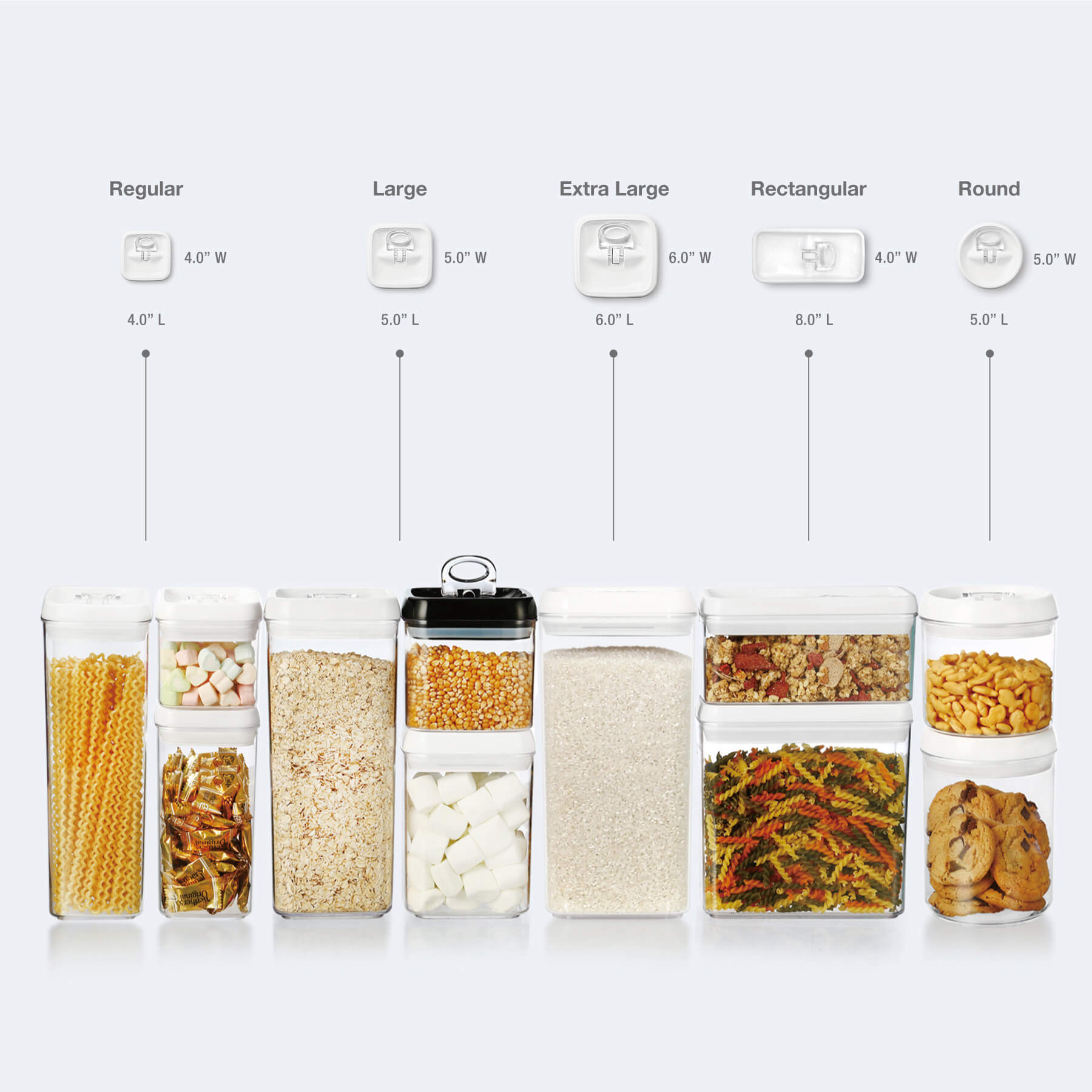 OXO Good Grips 1.1 Qt. Clear Square SAN Plastic Food Storage Container with  White POP Lid